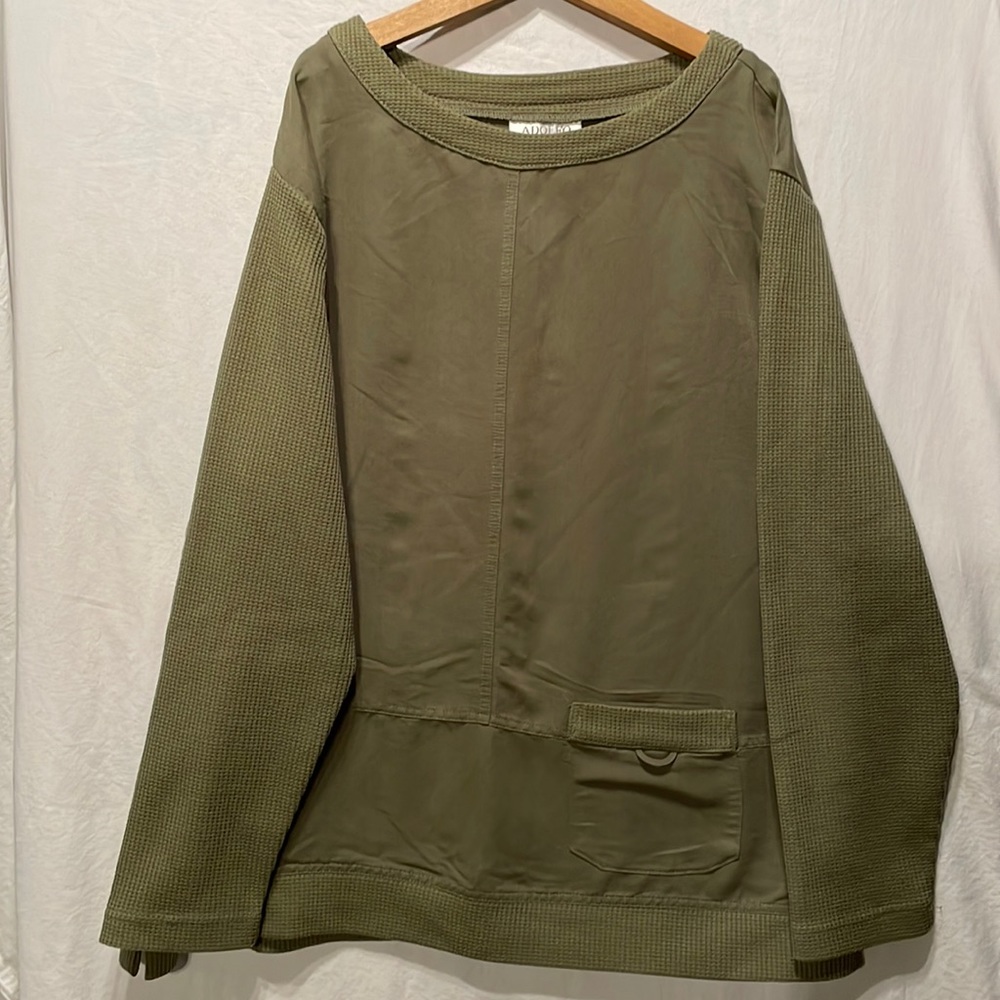 Dark Green Adolfo crewneck sweater (L)